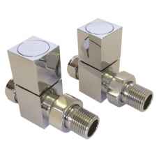 Square Straight radiator valves